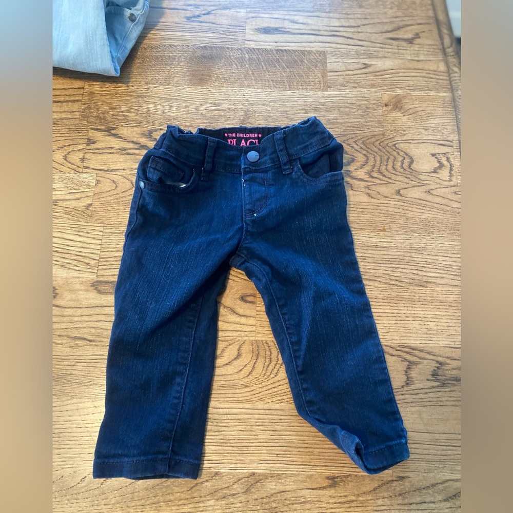 Dark denim toddler girl skinny jeans